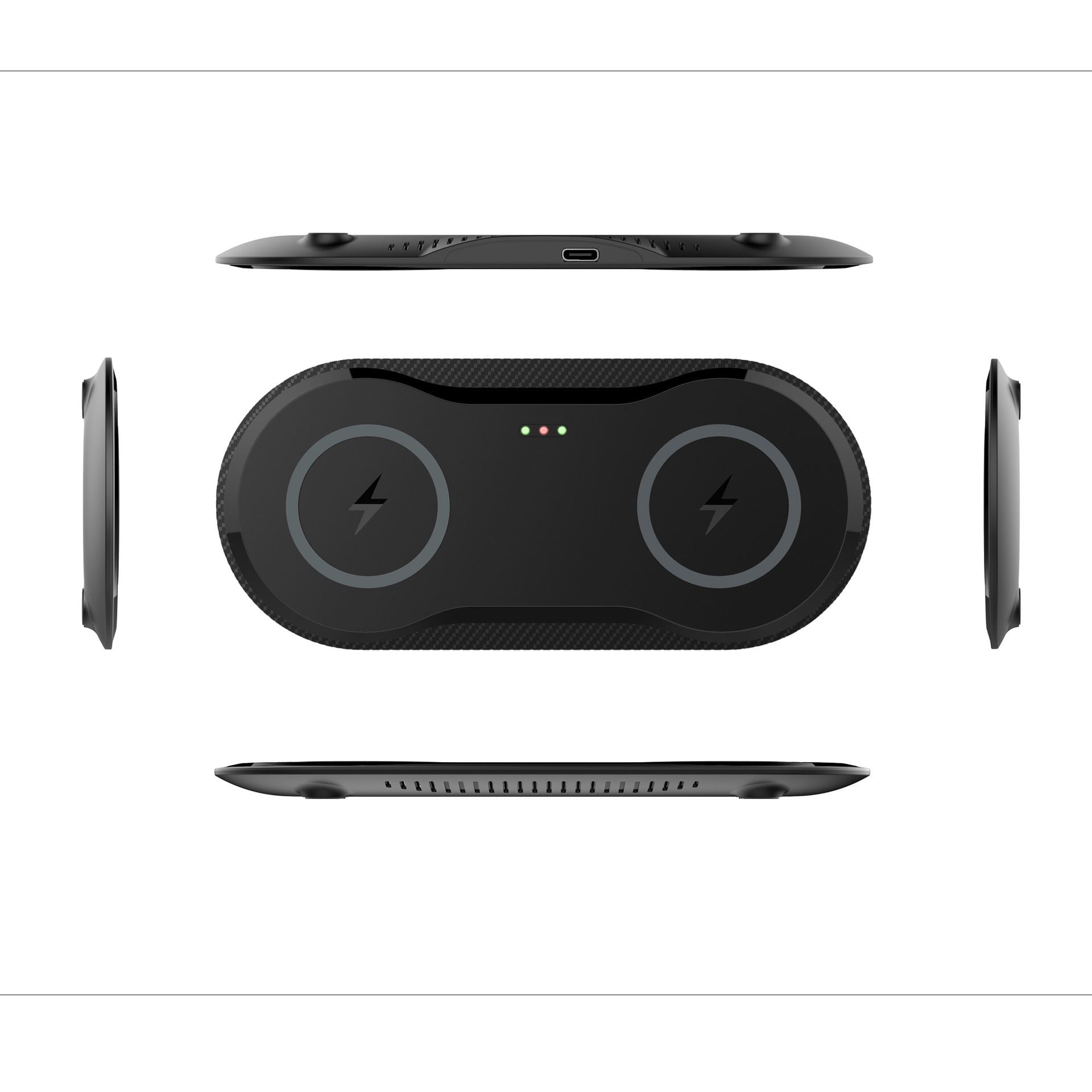 Dual Wireless Mobile Phone Charging Station