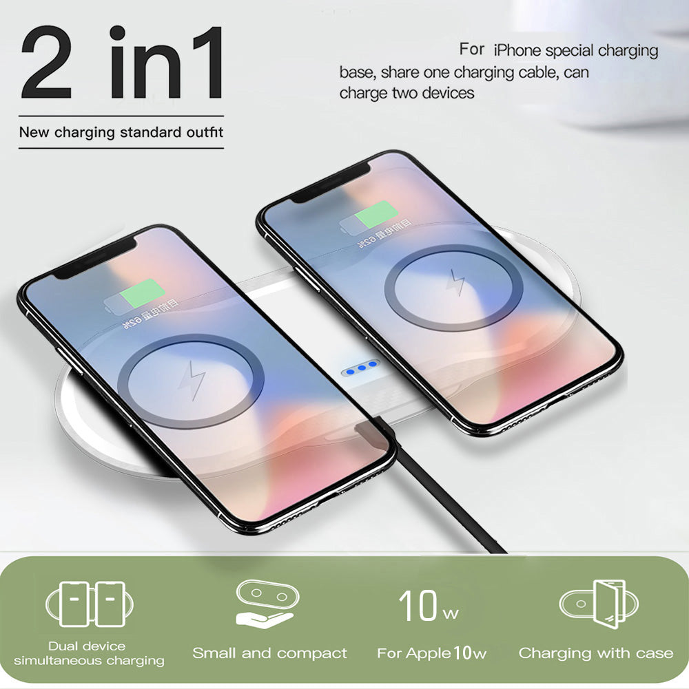 Dual Wireless Mobile Phone Charging Station