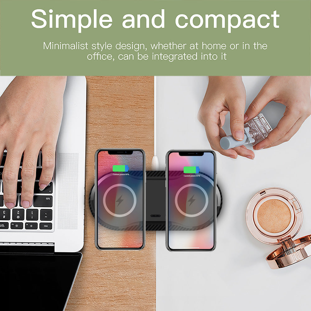 Dual Wireless Mobile Phone Charging Station